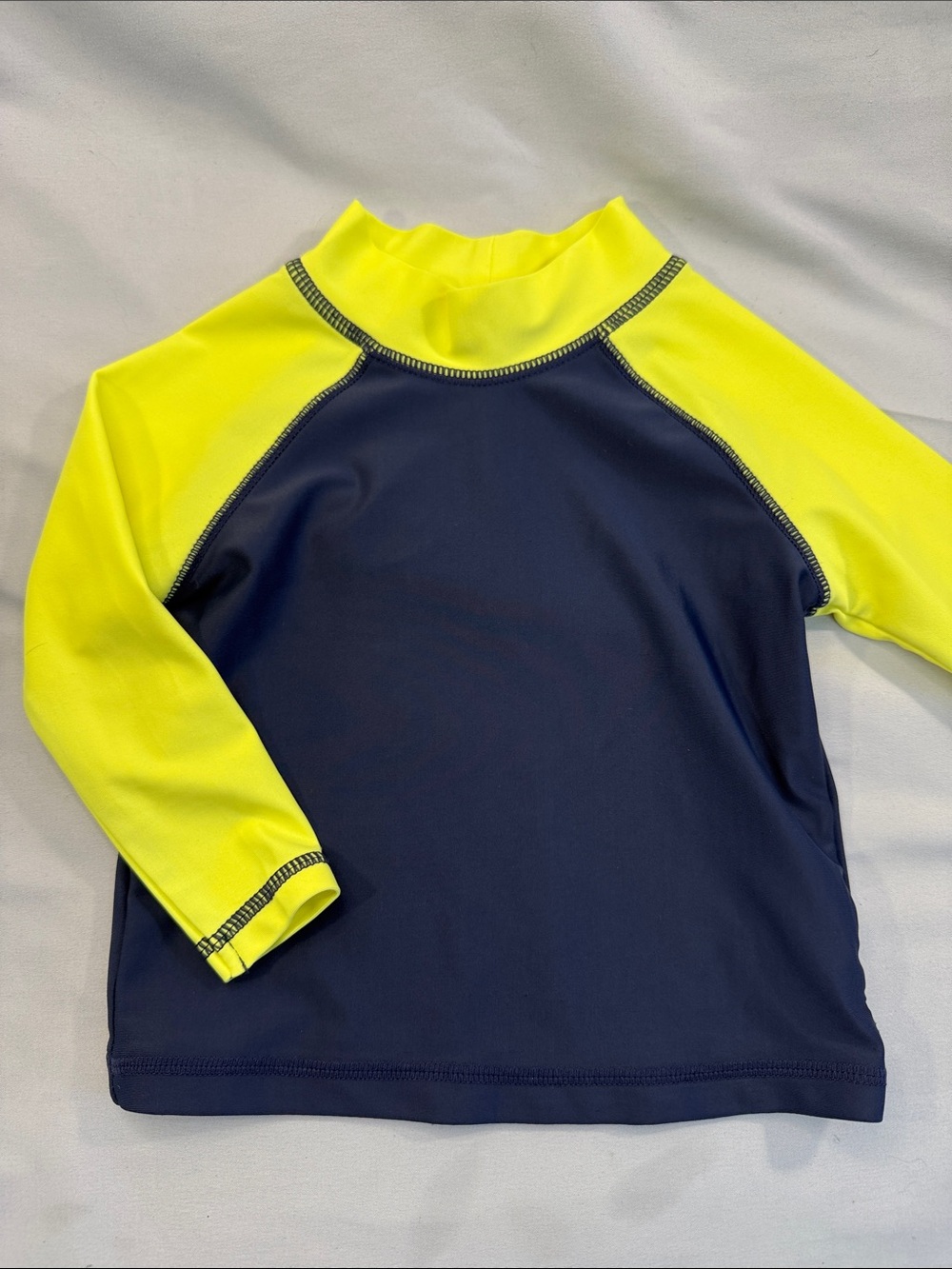 Carter's Neon Yellow & Navy Long Sleeve Kids Rashguard